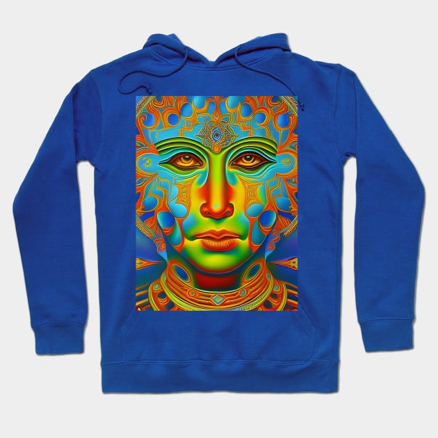 Dosed in the Machine (26) - Trippy Psychedelic Art Hoodie by TheThirdEye